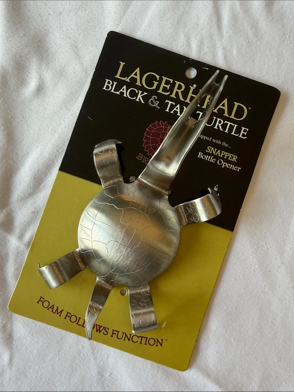 Brutul Black & Tan Lagerhead Turtle Spoon & Wall Bottle Opener - Silver